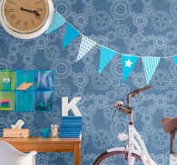 3d 机械链图案现代壁纸 Tenstickers