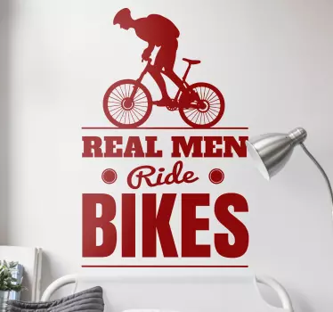 If you cycle to and from work, you need to decorate your home, office or business with this wall sticker.