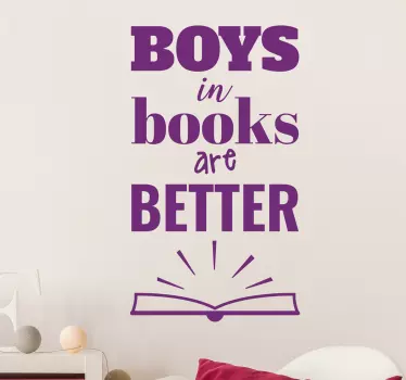 If you're a total bookworm and you often get lost in fantasy romance novels, then this is the ideal decorative wall sticker for you!