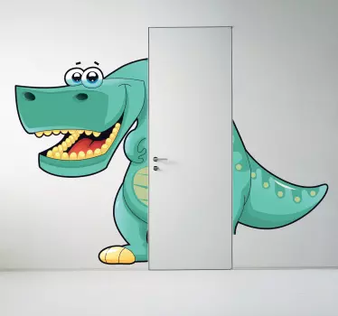 This fun and bold decorative wall sticker is specifically designed to be placed at either side of a doorway!