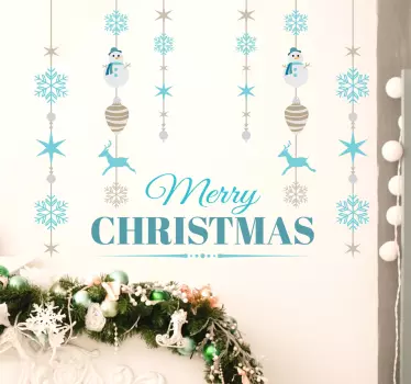 Create that wonderfully festive atompshere you've been waiting for all year long with this merry Christmas sticker. Decorate in an easy and cheap way