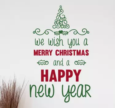 We all know the song, and we all say this popular festive greeting, why not have the walls say it this Christmas period with our text stickers? 