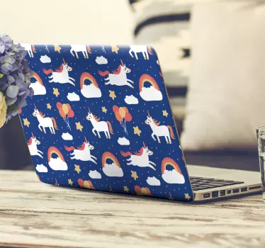 Laptop sticker with animals is an original and charming laptop skin that will appeal to all fans of unicorns and fairy-tale decorations. High quality!