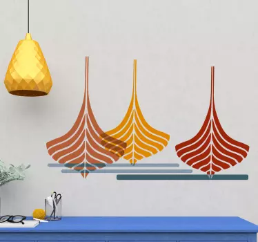 Minimalist style boats nautical wall sticker A home wall decal to beautiful any space. It is self adhesive and easy to apply.