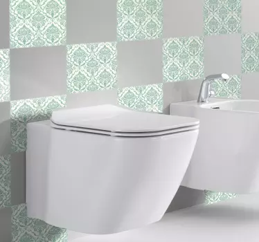 Original vintage tile wall art decal for bathroom and kitchen space. You can buy this amazing home decoration in any size of choice.