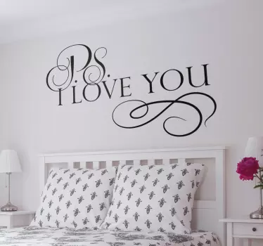 Romantic design of valentine's day vinyl with the text Ps I love you. Everyone will fall in love with this stunning design.