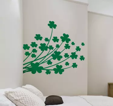 Wall Stickers - Floral design of clovers ideal to decorate any room. Available in various sizes and colours.