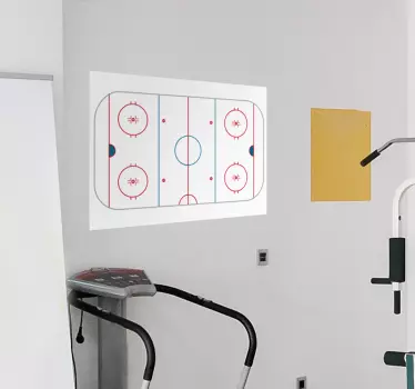 Ice hockey rink decal you can write on will help you to come up with the best strategy to win the game. Easy to apply on the wall!