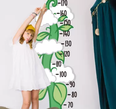 Kids beanstalk height chart wall sticker to measure how fast your children are growing, perfect for decorating a child's room!