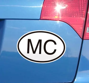 Fantastic car sticker with Monaco initials to decorate your car in an original and distinctive way. Discounts available.