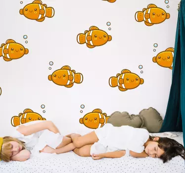 Pay homage to Finding Nemo with this superb fish themed wallpaper sticker! Extremely long-lasting material.