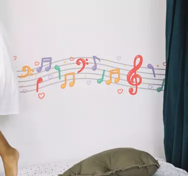 Make your walls sing with this fantastically fun wall sticker! Available in 50 colours. Perfect for all music lovers out there!