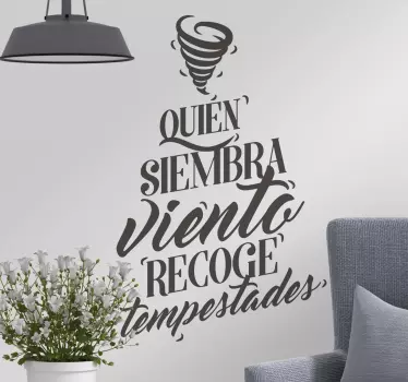 Popular saying wall sticker designed with text about ''who sows and reap''. It is available in different colours and size options.