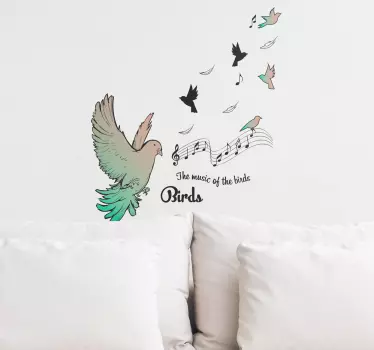 Bring the magic of bird song to you with this fantastic bird themed wall sticker! +10,000 satisfied customers.