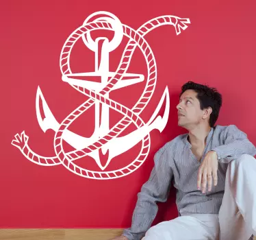 A monochrome anchor design from our collection of sea wall stickers. Do you like the sea life? Are you into sailing?