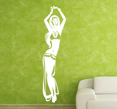 Wall Stickers - Exotic and sensual belly dancer ideal for adding some flavours to dull walls. Available in various sizes and in 50 colours.