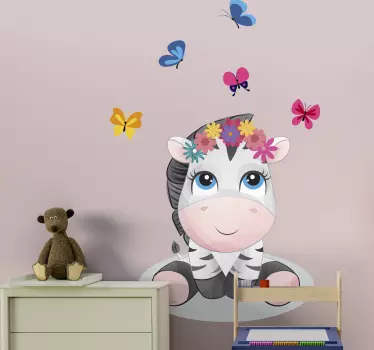 Beautiful wild animal wall sticker for children bedroom decoration. It is made of high quality and it application is easy.