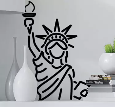 Photo Murals - Photographic shot of The Statue of Liberty, an American landmark. Easy to apply and remove from all flat surfaces.