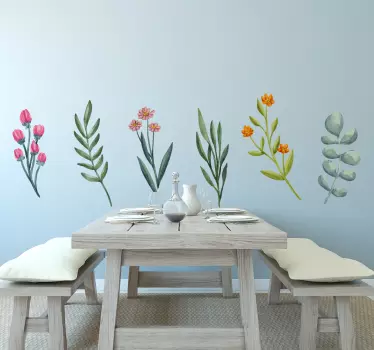 Decorate your home and other space with the touch of our variety of flower plant design. It is original, durable and easy to stick.