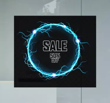 % discount sales window sticker for business place promoting sales for black Friday.. It is easy to apply and self adhesive.