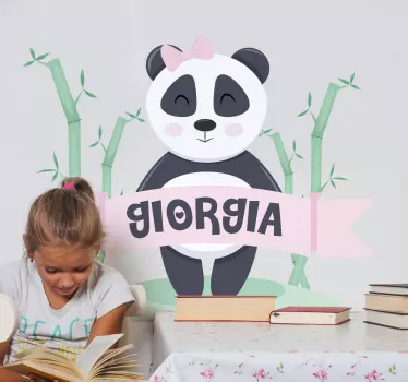 Yes! this baby panda with customized name is for a girl. Why not provide the name of your princess on the text field to get this design customize it.