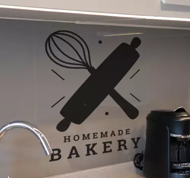 A beautiful way to decorate your kitchen with this high quality homemade bakery sticker. Wonderful and modern look for your house!