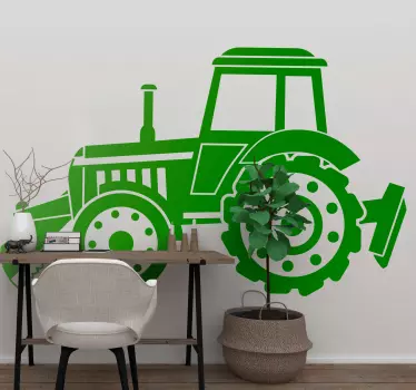 This realistic tractor silhouette industry sticker is the best way to decorate if you like tractors and industrial machinery. Choose your size.