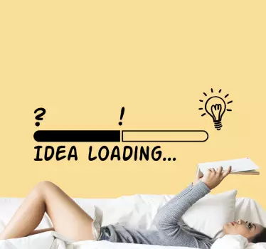 Loading idea video game decal. Suitable design to decorate the room of teenagers and for adult too. The colour is customizable and easy to apply.