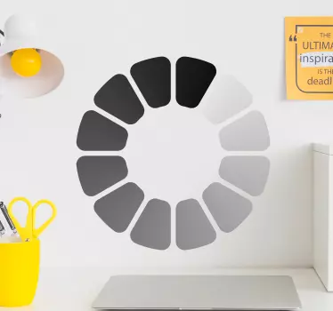 Iconic loading signal sticker to decorate any space of your choice. It can be decorated on a video game room and for other purposes.