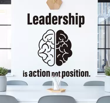 If you think leading people is a hard task, then why not buy this leadership brain wallsticker today? If you order it now you can even get it soon!