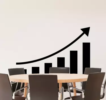 A positive business chart sticker to remind ourselves that we need to be optimistic. Perfect decal to decorate your office at work.