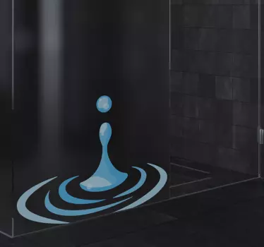 Bubble splash shower screen sticker to change the appearance of your shower door space.  The product is customizable in any size.