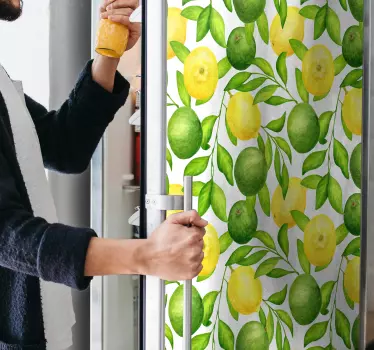 Cover your fridge door with this brilliant looking lemon and lime fridge decal. With this design you would be changing the look on your fridge door.