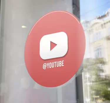 Customizable window decal with the youtube logo where you can include the name of your youtube channel and in this way this is visible to all people.
