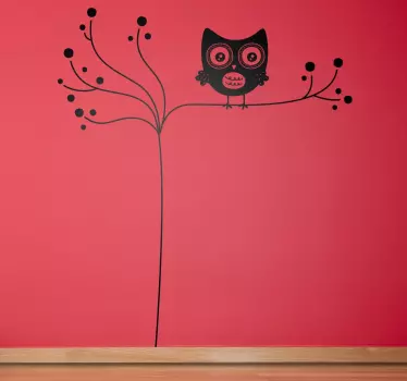 A creative and unique design from our exclusive owl wall stickers. A simple and original owl decal to decorate your home!