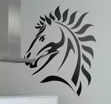 A simple but elegant design illustration a horse. If you love horses or need an original decal then this horse wall art sticker is perfect for you!
