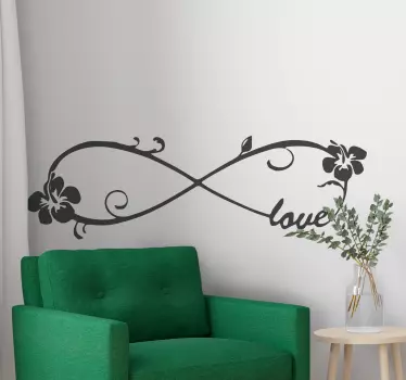 Ornamental love sticker decoration to customize any space in a house, it can be decorated on wall, furniture and on any other flat surface of choice.