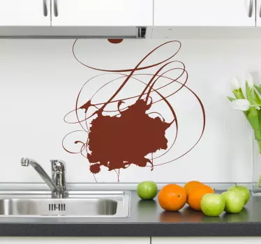 Kitchen Stickers - Stain abstract design. Ideal for adding a touch of colour to your kitchen. Decorate your kitchen appliances, walls and cupboards.