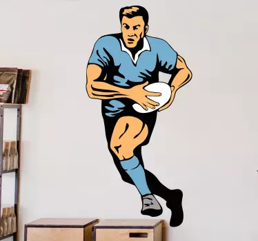 Do you or your kids love rugby? Then this is the rugby wall decal you have to get in your house! Order your new sticker now!