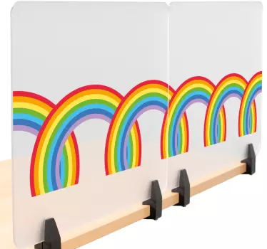 Sets of rainbow border window sticker for your home decoration. It can also be decorated on office, business space, etc.