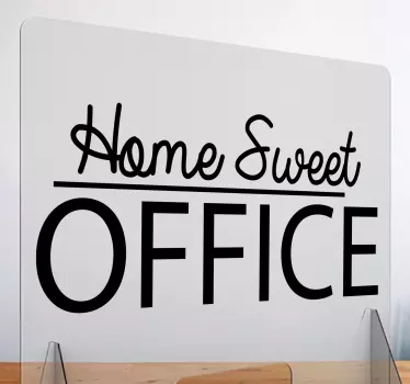 Home Sweet Office window decal - Lovely decal to decorate an office space, the colour is customizable, self adhesive and easy to apply.