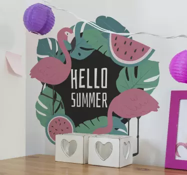 Decorative flamingo bird with flower background decal to decorate your space with a lovely look. Easy to apply, wrinkle proof and durable.