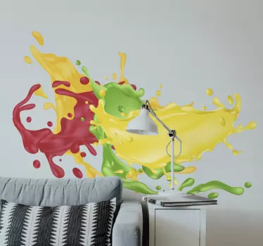 Add a lovely and brilliant attention on any space with our  high quality abstract paint splash decal made with quality vinyl.