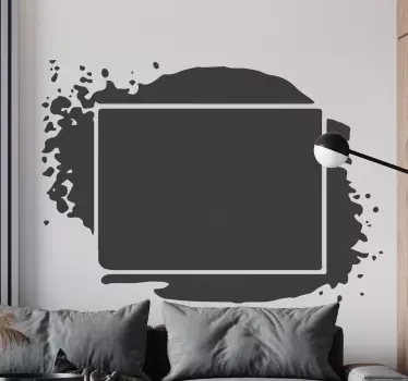 Splash black frames picture sticker - An abstract splash background design with frame figure for your home and other space.
