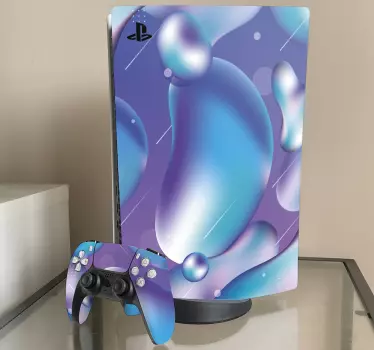 What a lovely decorative PlayStation decal to cover your device with an outstanding beauty. The design is a purple thematic gradient liquid.