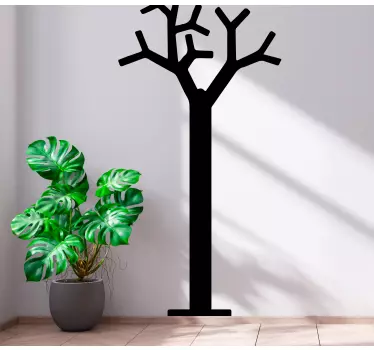 Winter tree coat hanger stickers -  Stylish wall beautification that you can use as a coat hanger. It is easy to apply and removable.