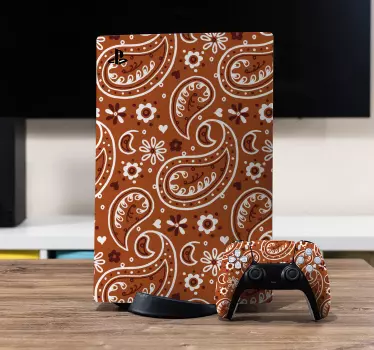 Orange bandana PlayStation decal -Enhance the appearance of your device with this lovely PlayStation design, it is original and highly durable.