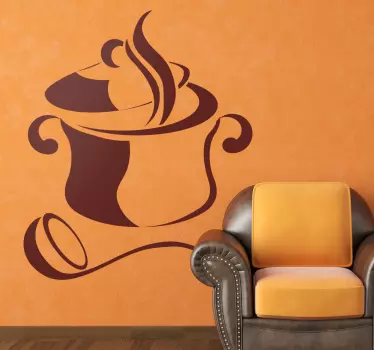Kitchen Stickers - Decorate your cupboards, walls or your appliances with this wonderful sticker of a hot pot of delicious soup. Perfect monochrome wall sticker for setting the mood in your dining room or kitchen.