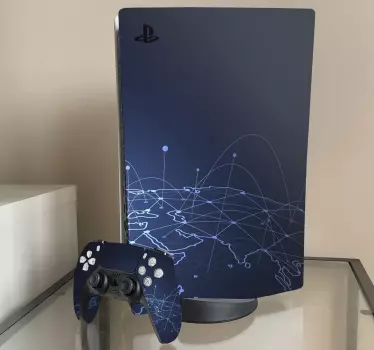 Customize your PlayStation with this self adhesive decorative PS decal with lovely thematic background illustration. Easy to apply and durable.
