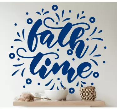 Bath time lettering bathroom wall sticker - This can be stick on any flat surface on a bathroom space to customize it with a lovely touch and effect.